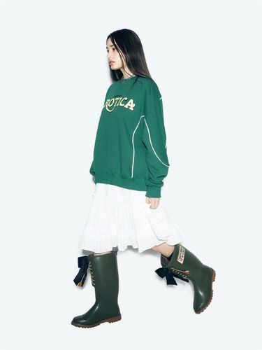 EROTICA PIPING SWEATSHIRT GREEN - asif_CALIE - Modalova