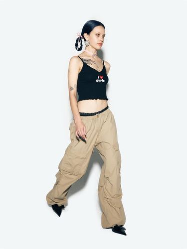 PARACHUTE CARGO PANTS BEIGE - asif_CALIE - Modalova