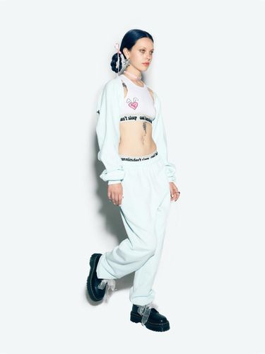 RIBBON JOGGER PANTS SKYBLUE - asif_CALIE - Modalova