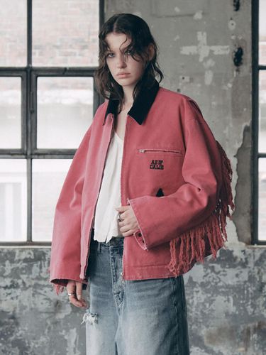 FRINGE WORK JACKET PINK - asif_CALIE - Modalova