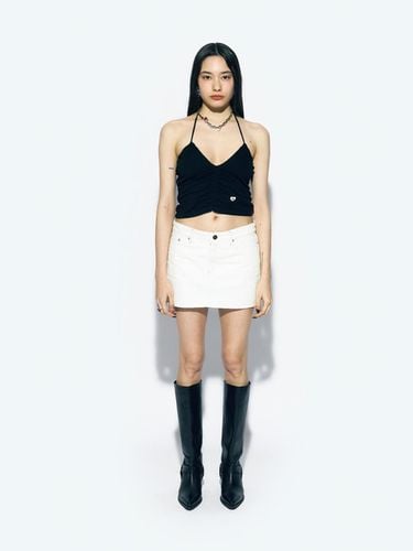 YORK TRIM DENIM SKIRT WHITE - asif_CALIE - Modalova