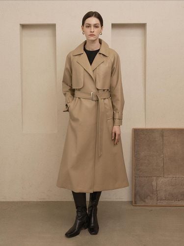 Alexa Leather Coat(beige)_YF22C015 - FIVE AVENUE - Modalova