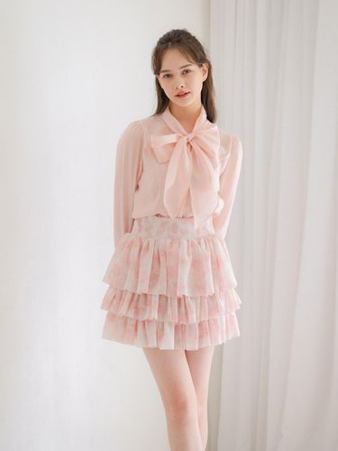 Ribbon-tie Blouse(LL) / Pink(2color) - LE ROMAN - Modalova