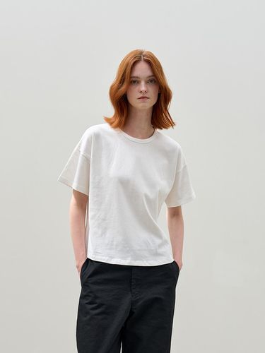 CURVED COTTON T-Shirt_WHITE - Have&Have - Modalova