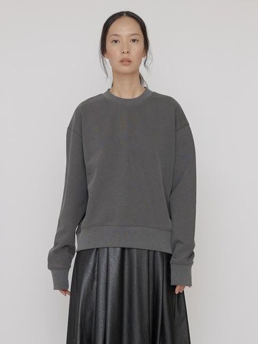 Solid charcoal sweat shirt - manuelle et guillaume - Modalova