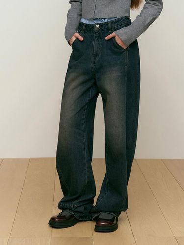 Curved line wide fit denim pants [] - KIRSH - Modalova