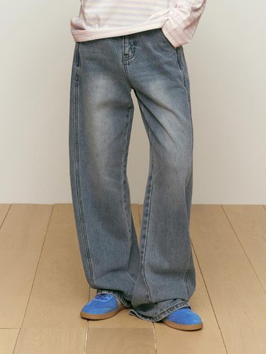 Curved line wide fit denim pants [] - KIRSH - Modalova