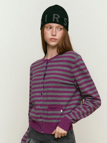 RED Stripe Cardigan [Purple] - KIRSH - Modalova