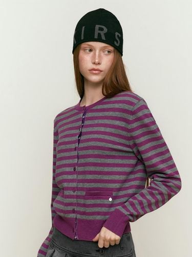 Stripe Cardigan [Purple] - KIRSH - Modalova