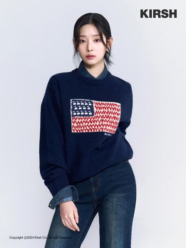 USA Graphic Knitwear [Navy] - KIRSH - Modalova