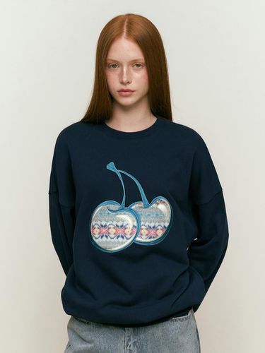 Big RED applique sweatshirt [Dark Navy] - KIRSH - Modalova