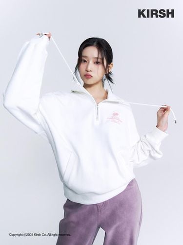 Arch Logo Half Zip-Up [White] - KIRSH - Modalova