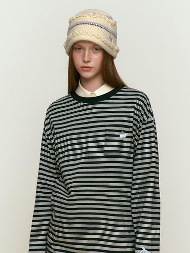 Stripe Pocket Long Sleeve [Black] - KIRSH - Modalova