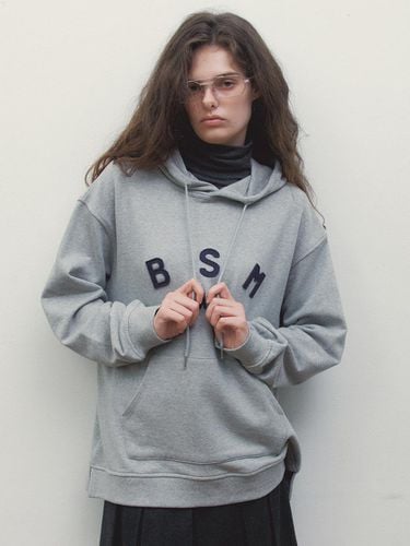 BSM PATCH LOGO HOODY - MELANGE GREY - Bensimon - Modalova