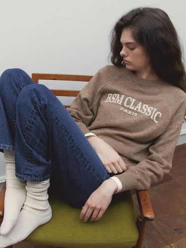 BSM CLASSIC KNIT PULLOVER - BROWN - Bensimon - Modalova