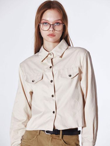 Side Ruched Snap Buttons Jacket Shirt () - koolkitten - Modalova