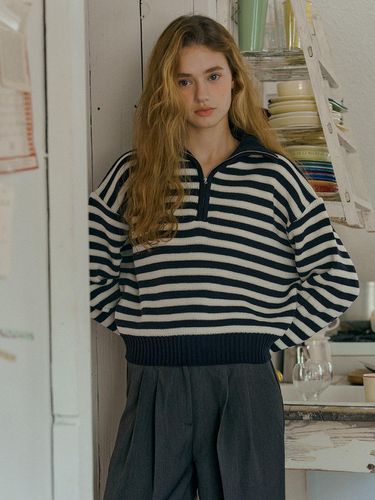 Julia stripe knit (Navy) - RAPHAEL - Modalova