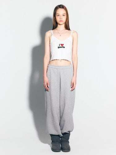 GURLS LOGO SWEAT PANTS GRAY - asif_CALIE - Modalova