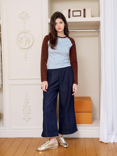 AR_Washed blue casual pants - Aei&Rei - Modalova