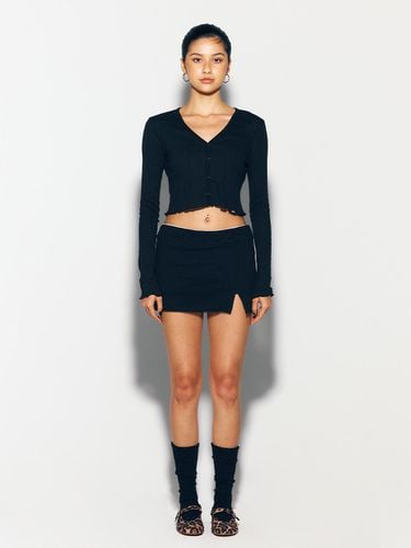 GURLS BASIC CARDIGAN BLACK - asif_CALIE - Modalova