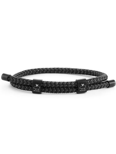 Double Little Louis Bracelet - Black X Slate Gray - PIG & HEN - Modalova