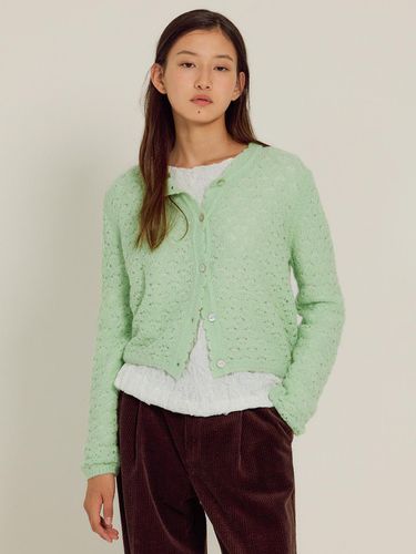 Swan Crochet Wool Cardigan (Green) - sienne - Modalova