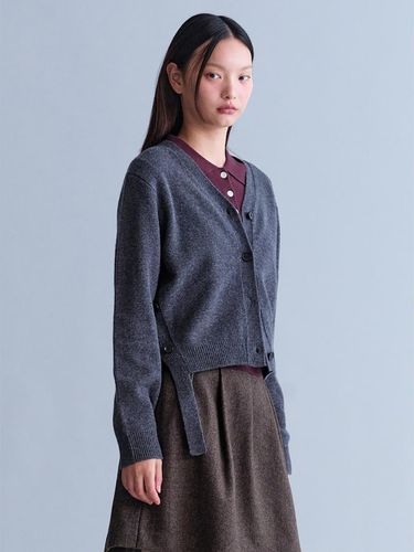 Signature Wool Knit Cardigan - Ash - kuho plus - Modalova