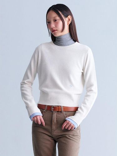 Signature Color Point Wool Knit Pullover - kuho plus - Modalova