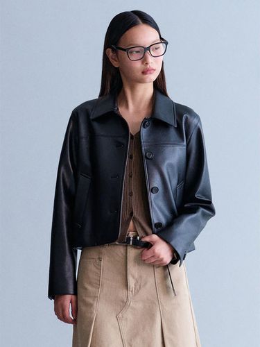 Faux Leather Short Jacket (KE493ZM015) - kuho plus - Modalova