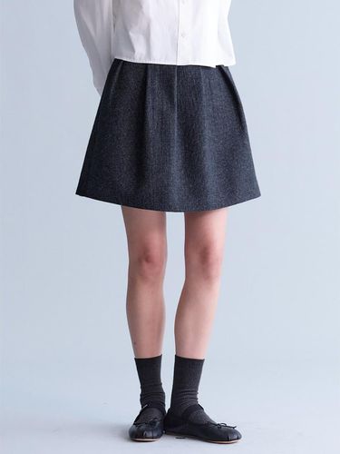 Wool Volume Mini Skirt - Ash - kuho plus - Modalova