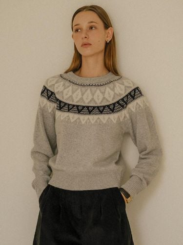 Nordic jacquard wool knitwear_Light gray - KNOWN BETTER - Modalova