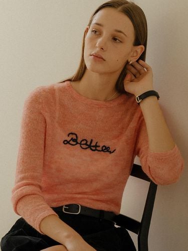 See-through better embroidered knitwear_Pink - KNOWN BETTER - Modalova