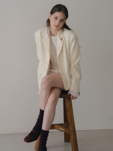 Exclusive] Wool Crop Jacket - lettera - Modalova