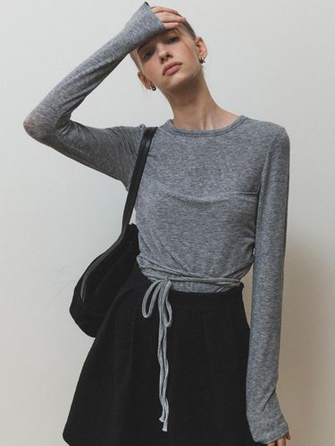 Tube top string T-shirt_Melange gray - AUBARD - Modalova