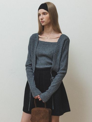 Layered cashmere knitwear_Charcoal - AUBARD - Modalova