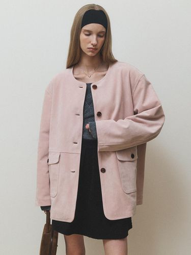 Single suede jacket_Pink - AUBARD - Modalova