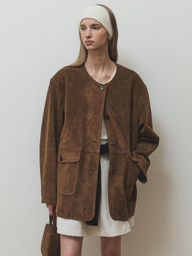 Single suede jacket_Brown - AUBARD - Modalova