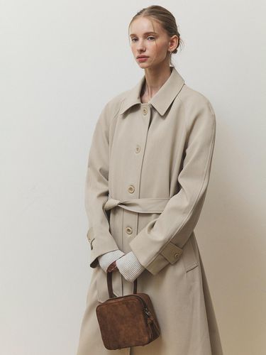 Raglan wool trench coat_Beige - AUBARD - Modalova