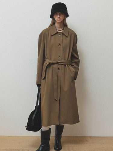 Raglan wool trench coat_Brown - AUBARD - Modalova