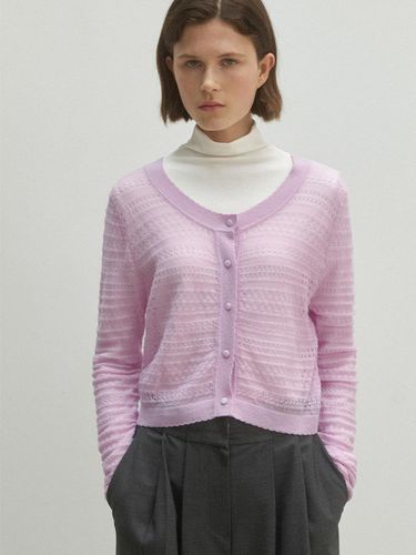 SKASHI PUNCHING ALPACA CARDIGAN(CD-2139) - Atelier Nain - Modalova