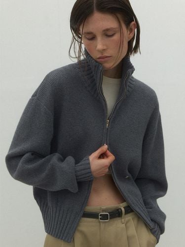 ESSENTIAL ZIP-UP WOOL CARDIGAN(CD-2143) - Atelier Nain - Modalova