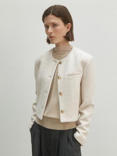 JANE SOLID TWEED JACKET(JK-2964) - Atelier Nain - Modalova