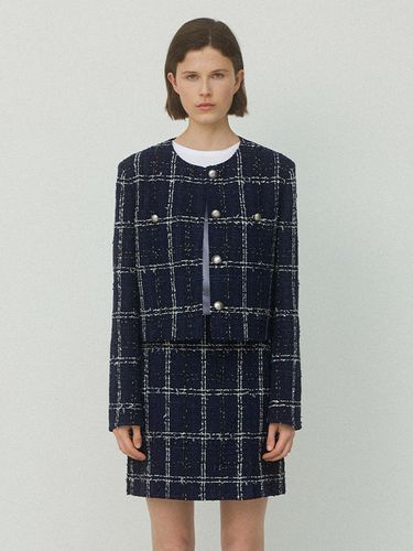 NAUV CHECK SET-UP TWEED JACKET(JK-2977) - Atelier Nain - Modalova