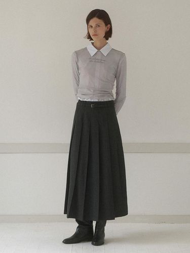 KATE PLEATS LONG SKIRT(SK-4955) - Atelier Nain - Modalova