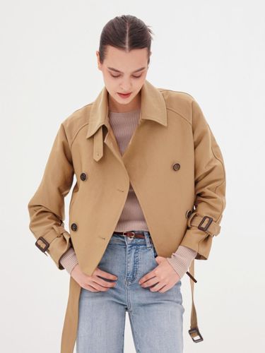 Cropped Trench Coat _Beige - ACUD - Modalova