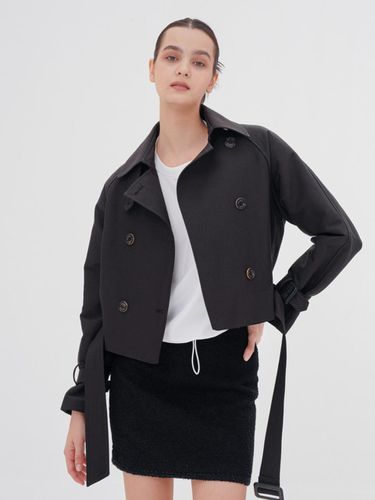 Cropped Trench Coat _Black - ACUD - Modalova