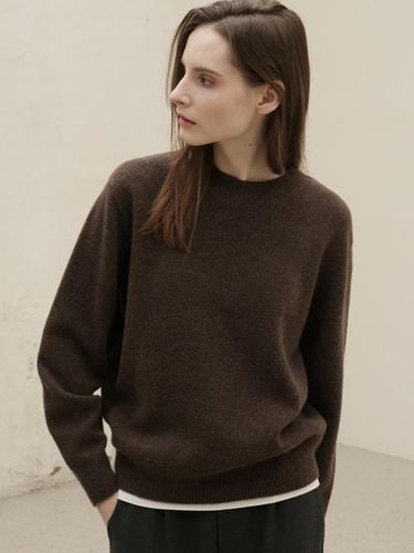 Round Neck Wool Knitwear _Brown - ACUD - Modalova