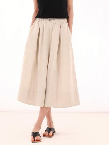 Linen Banding Pintuck Skirt _Beige - ACUD - Modalova