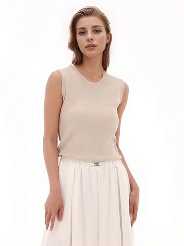 U neck Sleeveless Knitwear _Beige - ACUD - Modalova