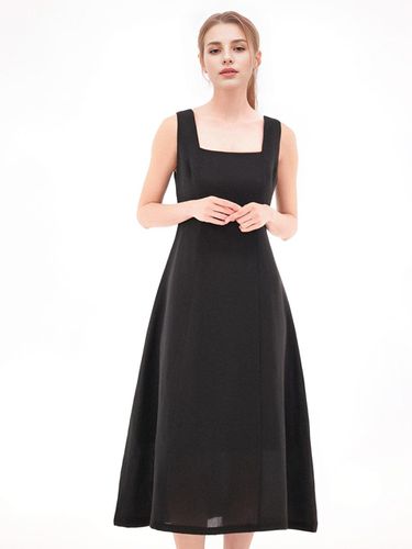 Square neck Sleeveless Dress _Black - ACUD - Modalova